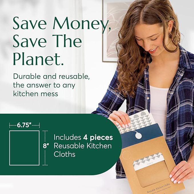 CLEANOMIC Garbage Disposal Cleaner, Foaming Dish Soap & Reusable Kitchen Cloth Bundle