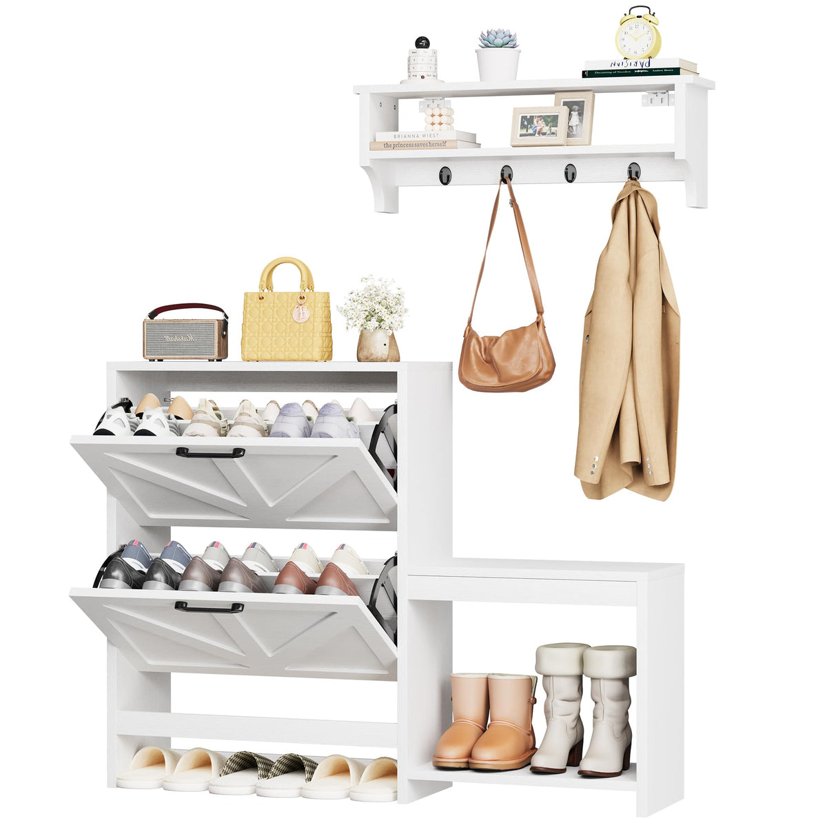 Homeiju Shoe Storage Cabinet Organizer with 2 Flip | Home Organization - Image 1