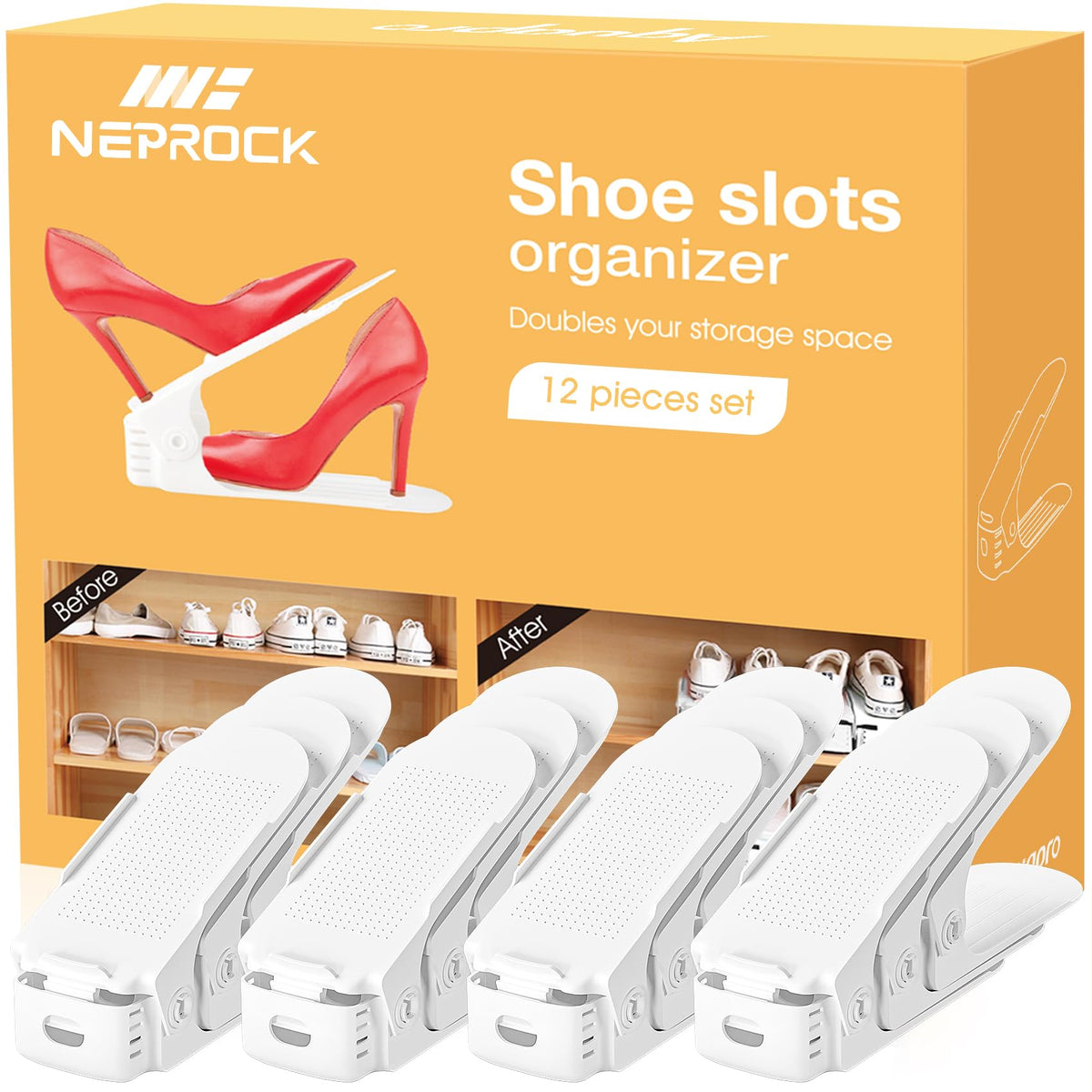 Neprock Shoes Slots Organizer for Closet, Shoe Rack | All Products - Image 1