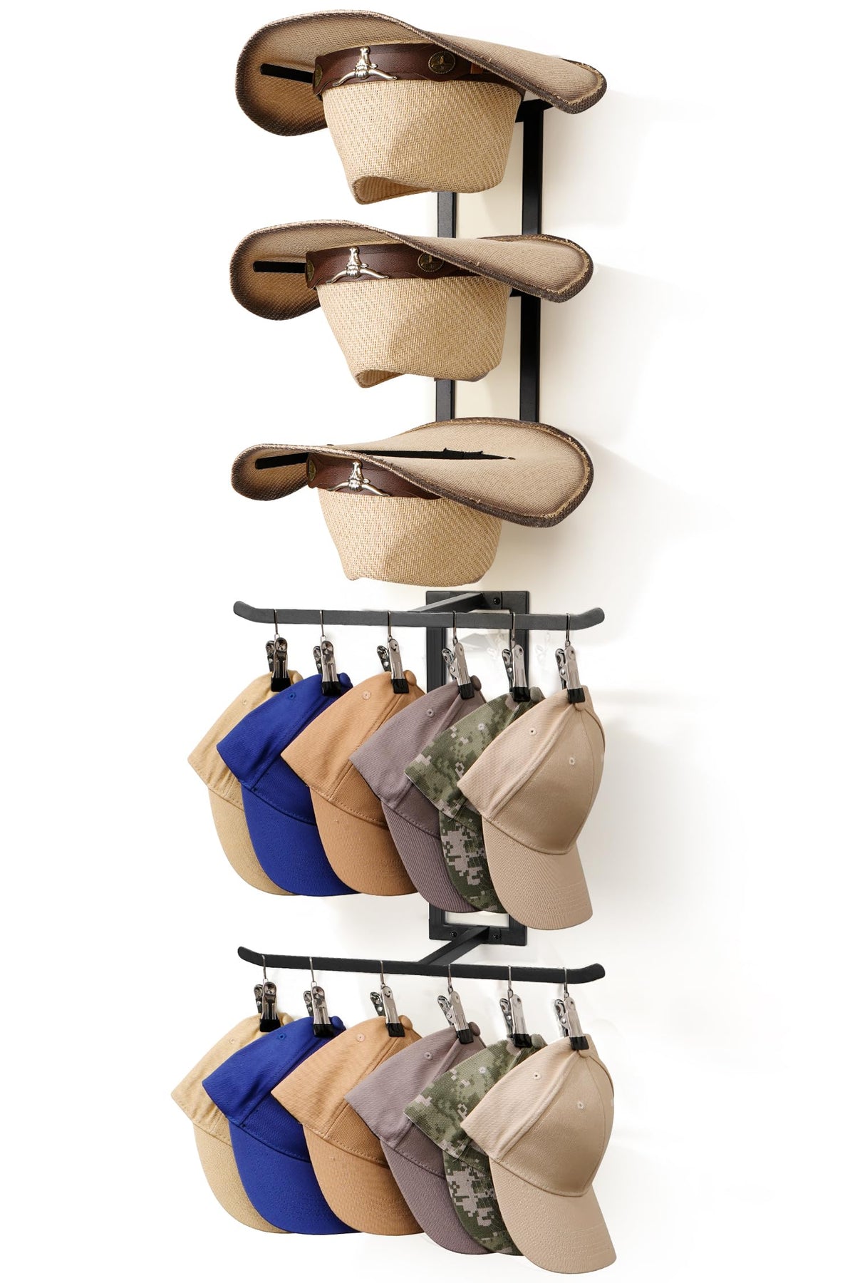 Hat Rack for Cowboy Hat and Baseball Caps Hat Hanger - Image 1