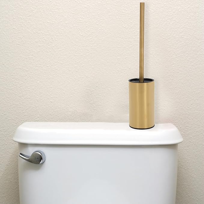 Toilet Bowl Brush and Holder Set 3 Replacement Heads 304 Stainless Steel Bathroom Cleaning Brush Rack for Toilet Bowl Maintenance