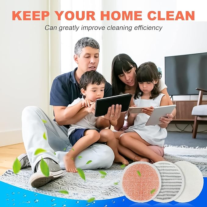 Replacement Pads For Bissell Spinwave Mop: 16 Pads for Bissell Spinwave/Spin Wave/Crosswave,Expert/Pet/Cordless Hard Floor,2124 20393 2039a 20399 2039w 23159 23157 Spin Mop Cleaner Scrub/scrubber pads