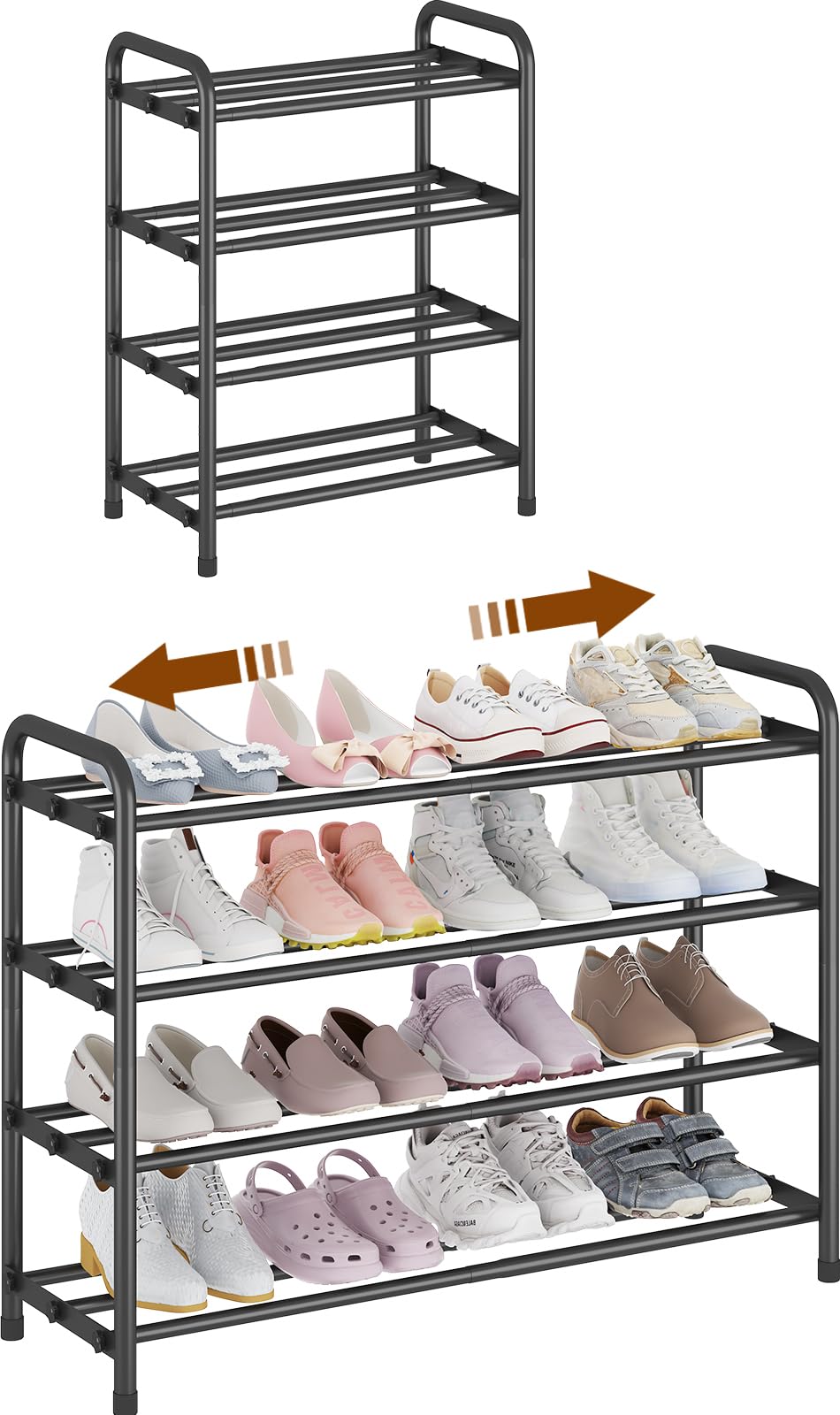 Expandable Metal Shoe Rack for Closet & Entryway, Sh | All Products - Image 1