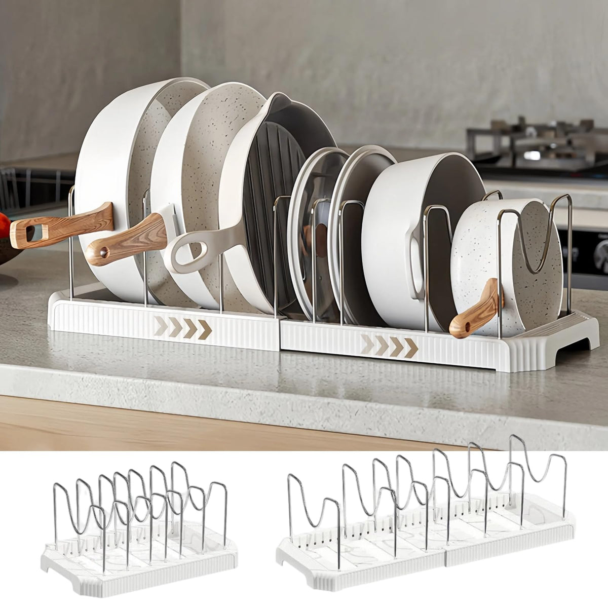 Expandable Pot and Pan Organizer Rack for Kitchen Ca | All Products - Image 1