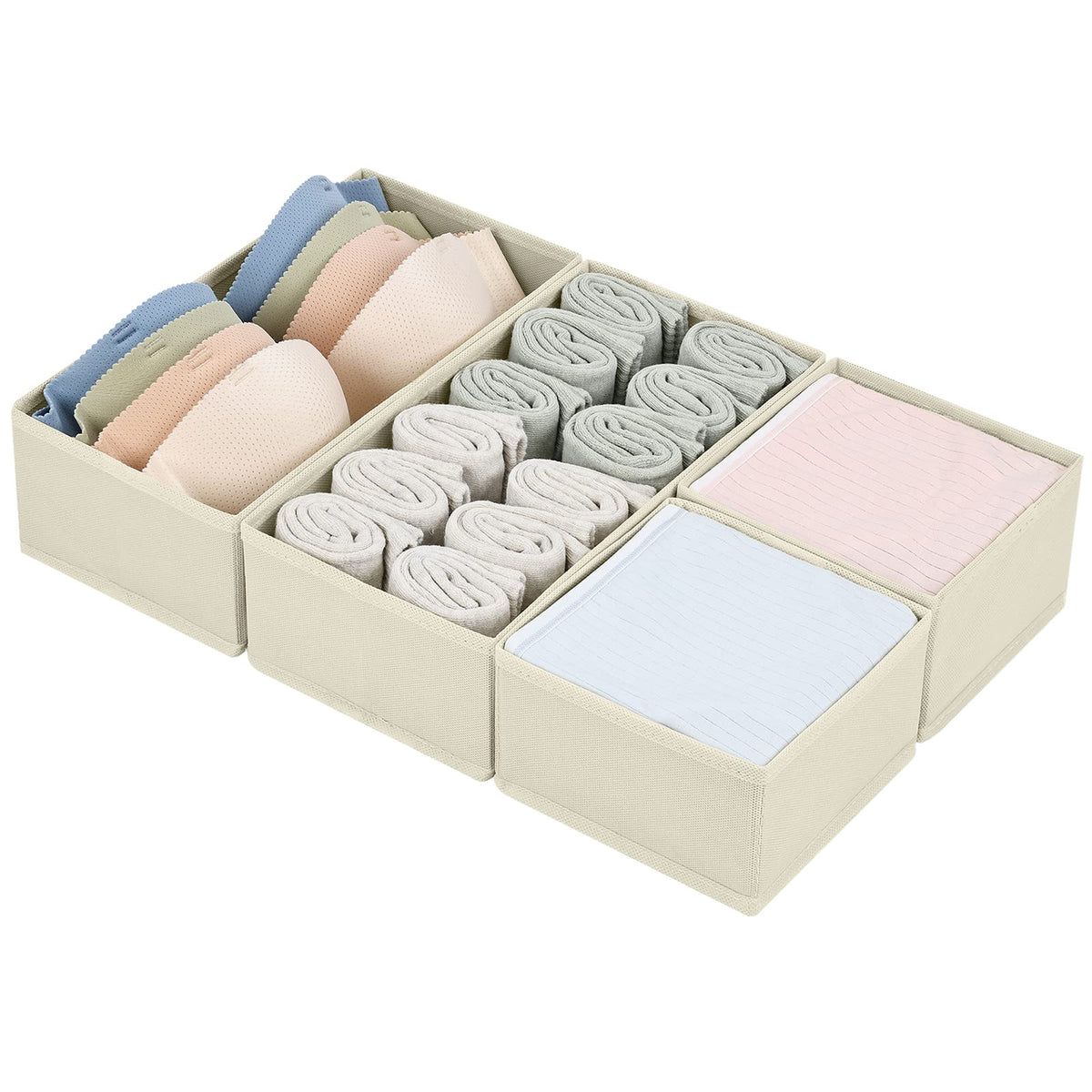 DIMJ Drawer Organizers Clothes, Dresser Organizer Bins for Baby - Image 1