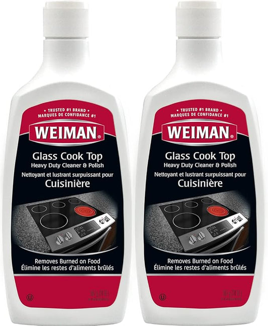 Glass Cooktop Heavy Duty Cleaner and Polish - 20 Ounce - Non-Abrasive No Scratch Induction Glass Ceramic Stove Top Cleaner and Polish (20 Oz Single (2-Pack))