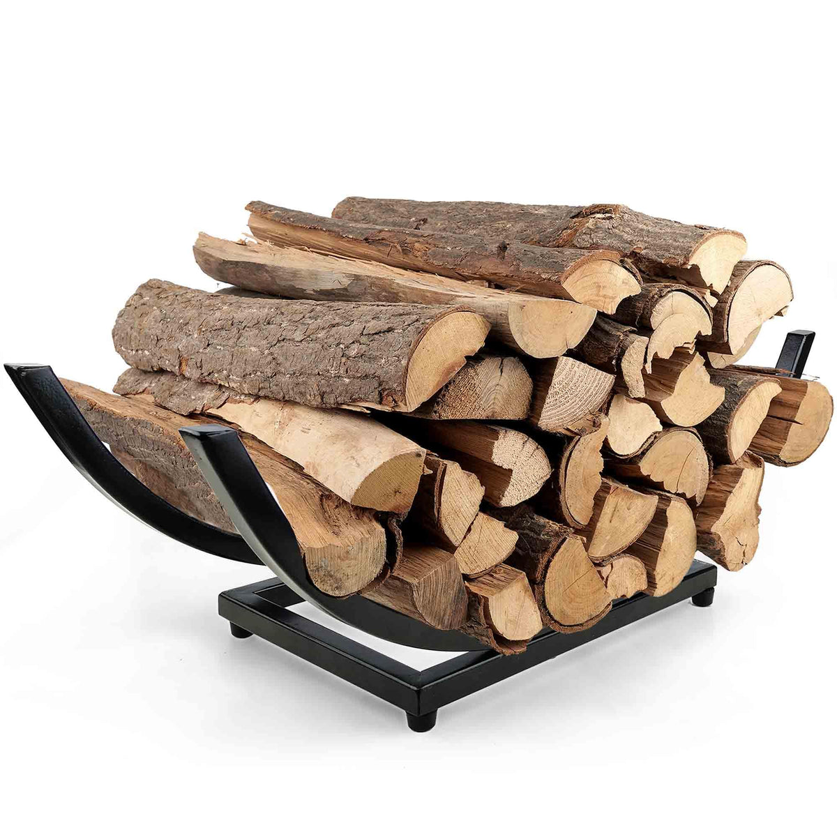 Curved Firewood Rack Holder Outdoor: 30 Inch Heavy-Duty - Image 1