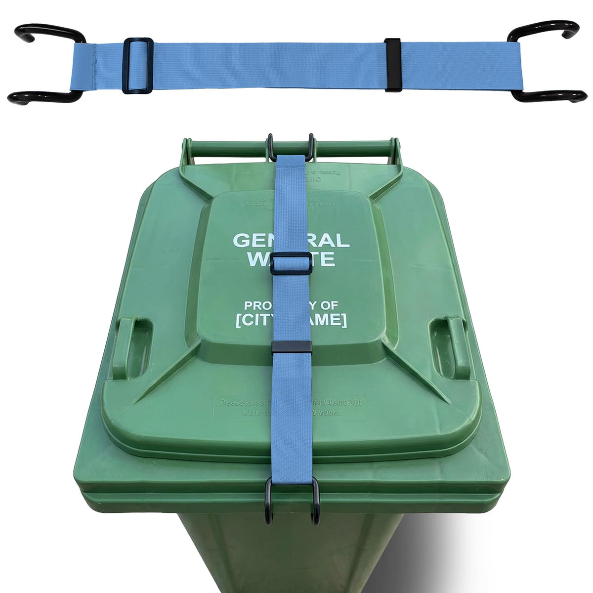 ANKS Bear&Raccoon Proof Trash Can Lock - Heavy Duty Metal Hook - Image 1
