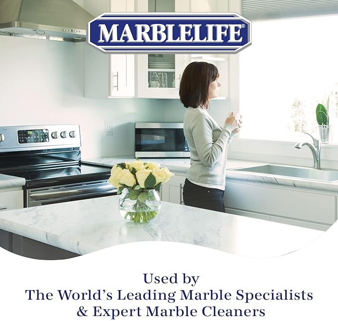 Marblelife Granite & Quartz Cleaner, Safe & Powerful Granite Countertop Cleaner, Oil & Wax Free Quartz Countertop, Effective Stone Care & Cleaning, 32oz Spray