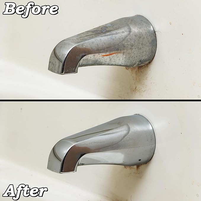 Multipurpose Cleaner Paste and Power Scrubber Kit for Household Cleaning - Bathtub Cleaner - Toilet Brush Cleaning Products - Grout & Tile Cleaner - Hard Water Stain Remover - Bathroom Cleaning Tools