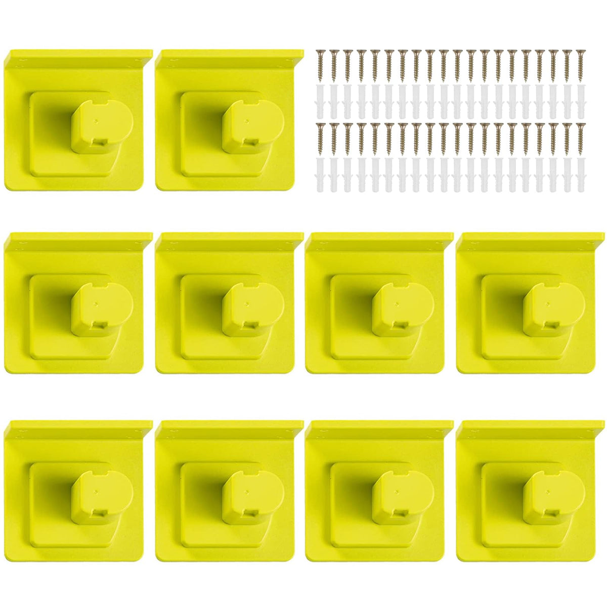 10 Pack Tool Holder Compatible with Ryobi 18V Wall Mount Plastic - Image 1
