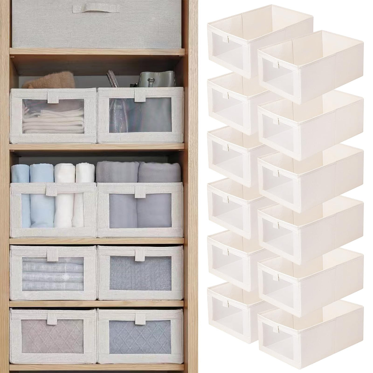 Linen Closet Organizers And Storage, 12 Pack Closet | All Products - Image 1