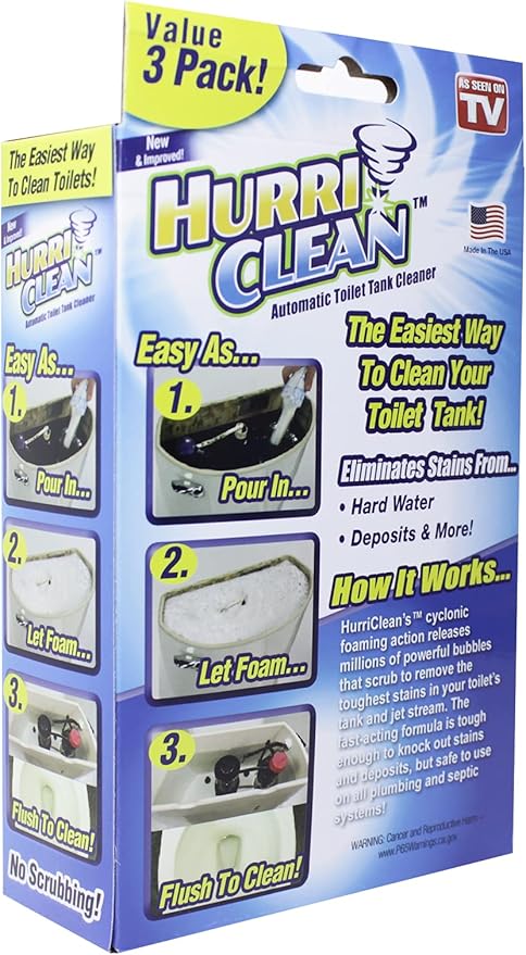 Hurriclean Automatic Toilet Tank Cleaner Value 3 Pack