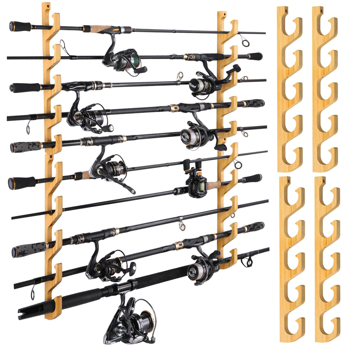PLUSINNO Fishing Rod Holder, Wall & Ceiling Mount Pole - Image 1