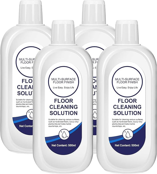 Multi-Surface Floor Cleaning Solution Compatible with Tineco Vacuum Mop, Cleaner Refill for All Mopping Robot Vacuums and Cordless Wet/Dry Mops (4 Bottle Pack, Original)