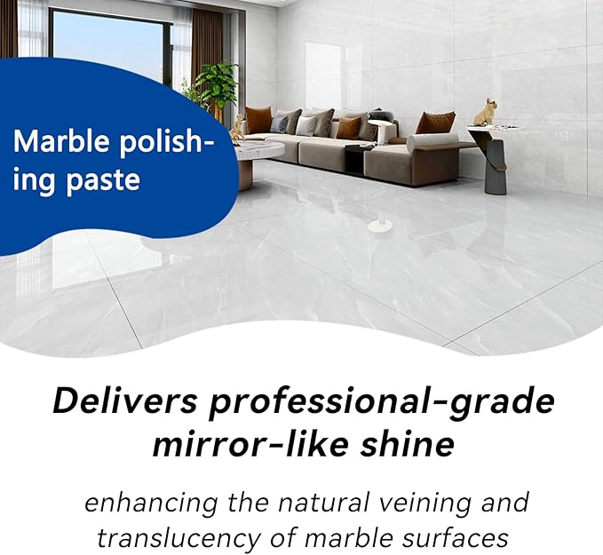 Marble Polishing Paste, Granite Cleaner Countertop, Marble Etch Remover - Professional Polish Compound for Granite, Marble, Quartz & Stone | Restores Shine, Removes Scratches & Etch (2.2LB)