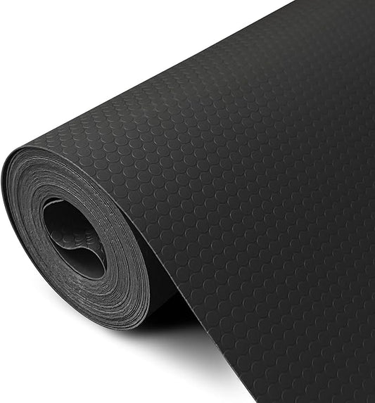 Shelf Liners 11 inch x 20 ft Shelf Liners for Kitchen cabinets nonstick Shelf Lining Drawer Mats EVA Protector for Cupboard (Black,11 inch x 20 ft)