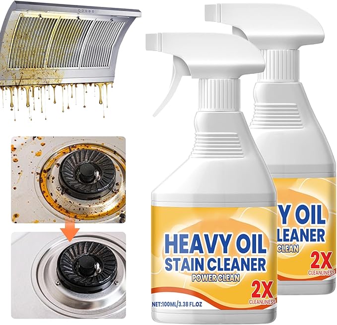 Kitchen Heavy Oil Cleaner, 2025 New All Purpose Kitchen Heavy Oil Cleaning Agent, Powerful Clean Kitchens Oils Stains Spray, Multipurpose Cleaner for Countertops, Ovens (2)