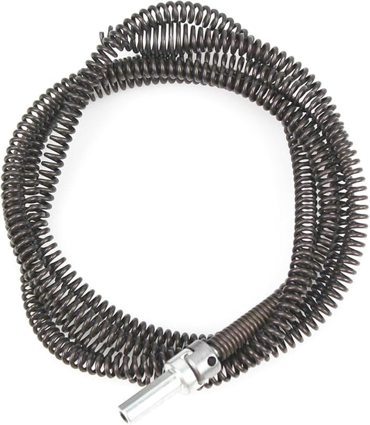 10mm Heavy-Duty Drain Auger Snake Cable with Drill Adapter - 6.5Ft/2M Flexible Plumbing Clog Remover for Kitchen, Bathroom, Toilet, Shower Sink & Pipe