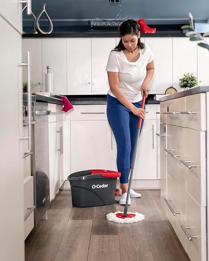 O-Cedar EasyWring Microfiber Spin Mop and Bucket Cleaning System + Lavender Pac (Variety Pack)
