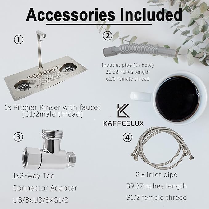 Double headed glass cleaner with faucet, stainless steel glass dishwasher for kitchen sink, bottle dishwashing cup cleaner, sink accessory for home bar faucet (KF76)