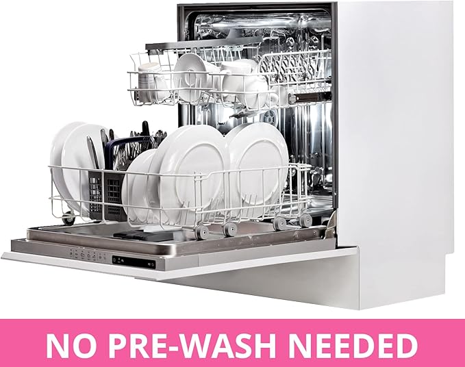 Natural Solution Dishwasher Pods, Formulated with Lemon Extracts, Effective on All Dishwashers, Prevent Scale Formation & Stubborn Stain, Dishwasher Detergent, 24 Pods