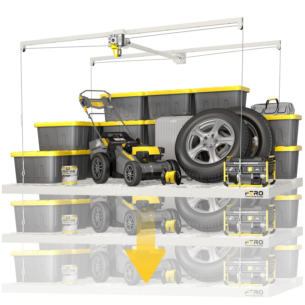 Garage Ceiling Storage Racks – 4x8 FT Overhead Garage | Garage Storage - Image 1