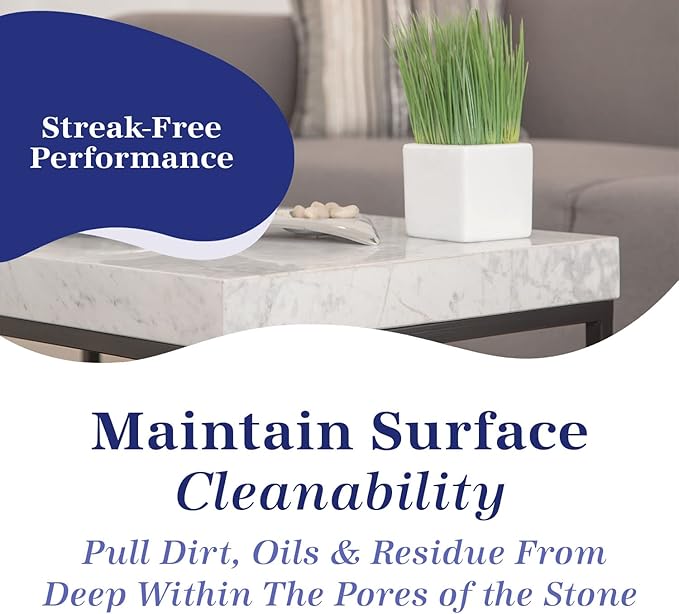 Marblelife Granite & Quartz Cleaner, Safe & Powerful Granite Countertop Cleaner, Oil & Wax Free Quartz Countertop, Effective Stone Care & Cleaning, Ready-To-Use Refill Gallon