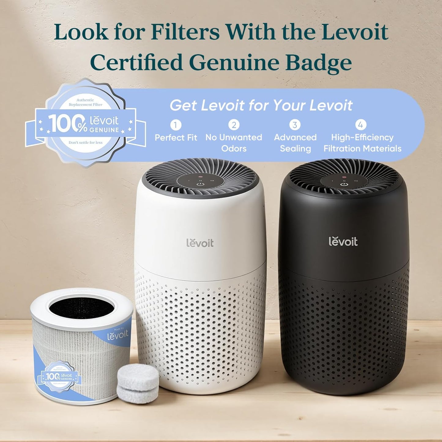 LEVOIT Core Mini-P HEPA Air Purifier – 3-in-1 Filter for Bedroom, Home & Office | Fixory911