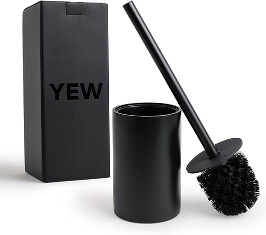 Matte Black Toilet Bowl Brush for Bathroom with Holder - Bathroom Cleaner Scrubber with Sleek Design, Sturdy, and Durable Bristles