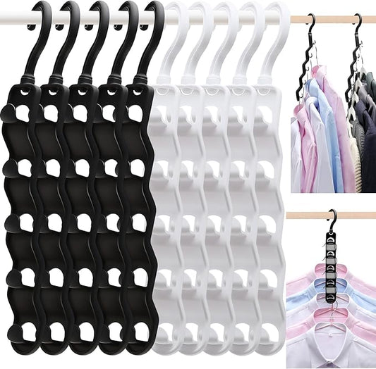 Closet Organizers and Storage,Upgraded Organization and Storage Clothes Hanger,10 Pack College Dorm Room Essentials,Sturdy Space Saving Hangers for Thick Clothe
