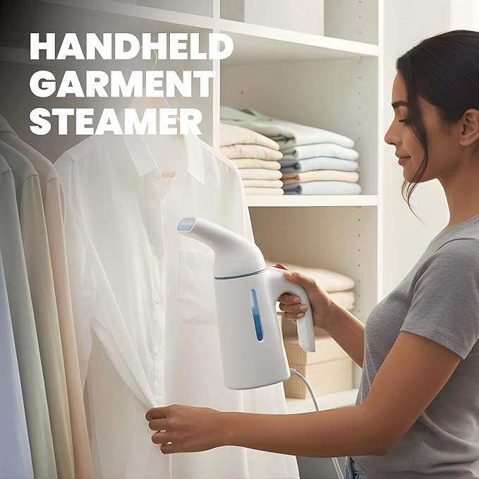 Handheld Garment Steamer – 700W Portable Clothes Steamer with ABS+PC+Stainless Steel+Silicone Build – Blue Color, 110V with US Plug – Fast Heat-Up, Powerful Wrinkle Removal