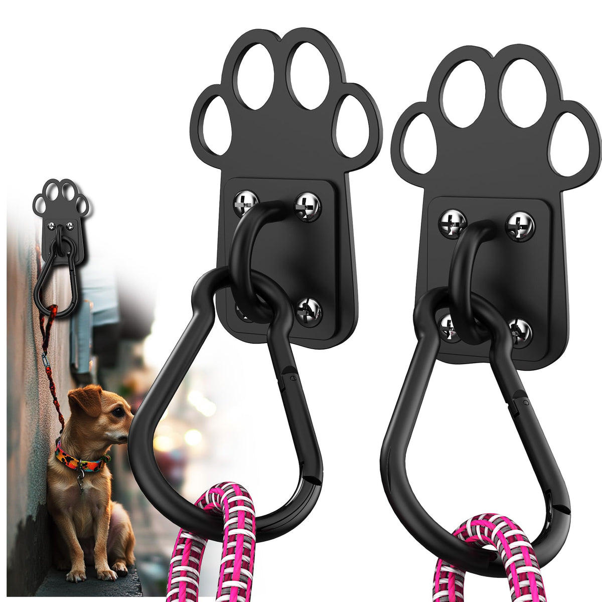 XIAOXINGYUN Heavy-Duty Indoor and Outdoor Dog Leash Holder - Image 1