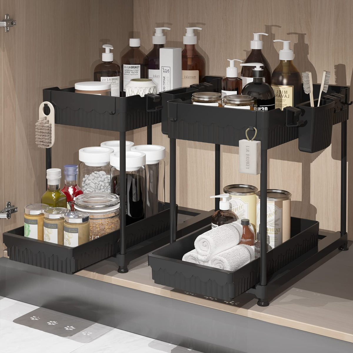 Sevenblue 2-Pack 2-Tier Under Sink Organizers with S | All Products - Image 1