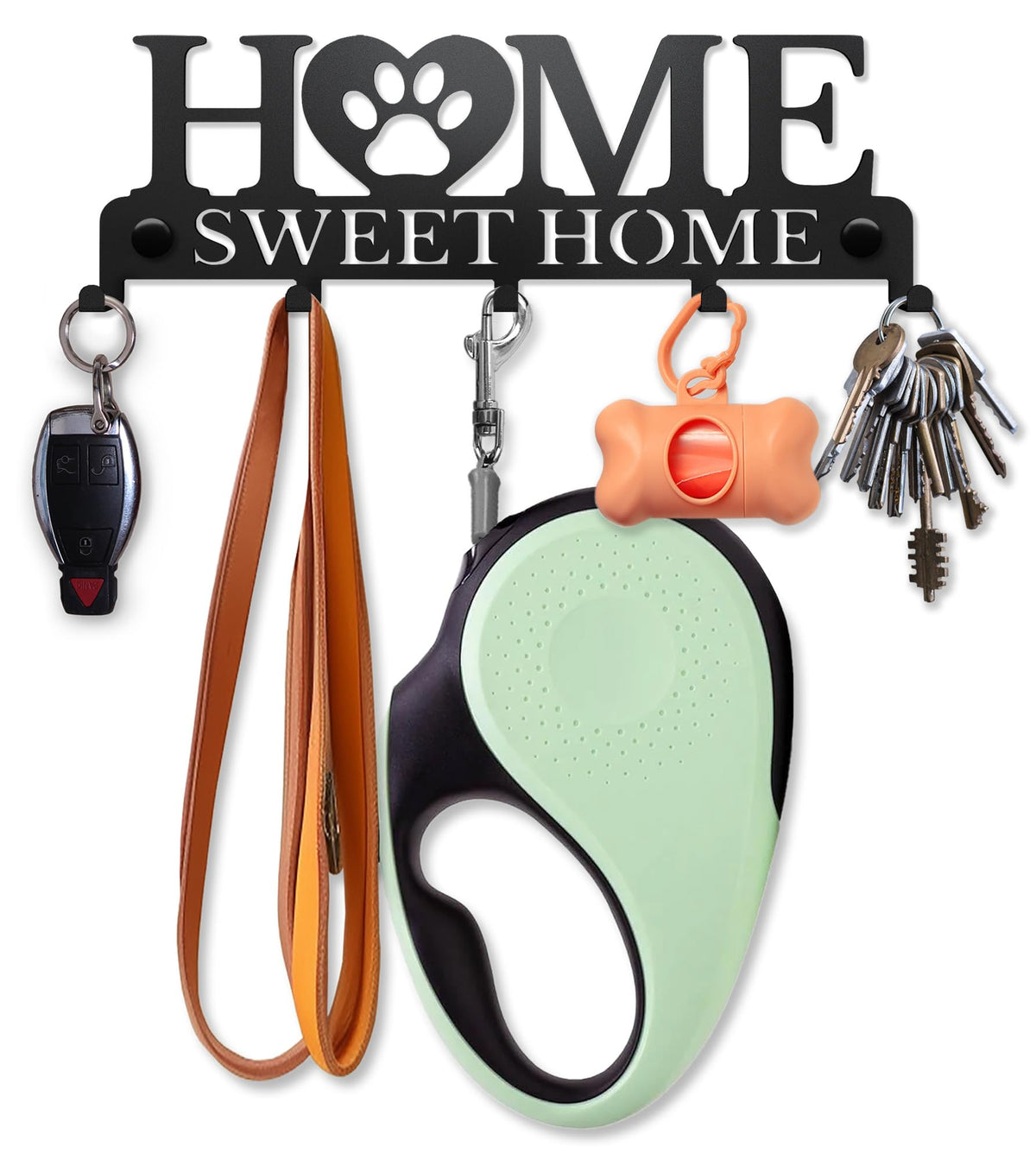 Dog Leash Holder Wall, Dog Leash Hanger Pet Leash Hook - Image 1