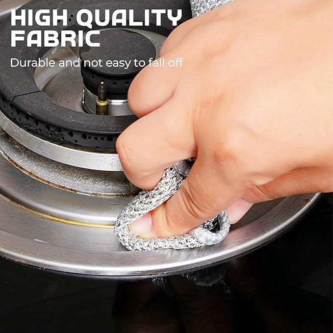 2024 New Multipurpose Wire Dishwashing Rags for Wet and Dry, Non-scratch Wire Dishcloth, Metal Wire Dishwashing Cloth Scrubs Cleans, Reusable Steel Wool Scrubber for Kitchen Cleaning (B-10 Monolayer)