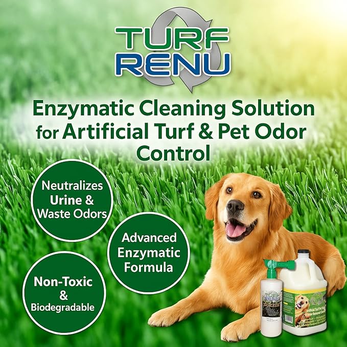 Tr10101 Bio-Enzymatic Cleaning Solution for Synthetic/Artificial Turf and Pet Odor Control, 1-Gallon