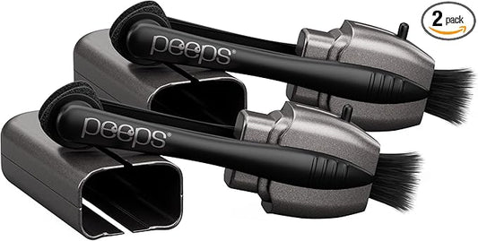 CarbonKlean Peeps Eyeglass Lens Cleaner - Efficient and Durable Carbon Microfiber Technology - Exclusively Used by NASA - 500 Uses (Silver, 2 Pack)