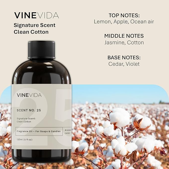 VINEVIDA [4oz] Scent No.25 Fragrance Oil for Candle & Soap Making - Natural Candle Scents Made in USA