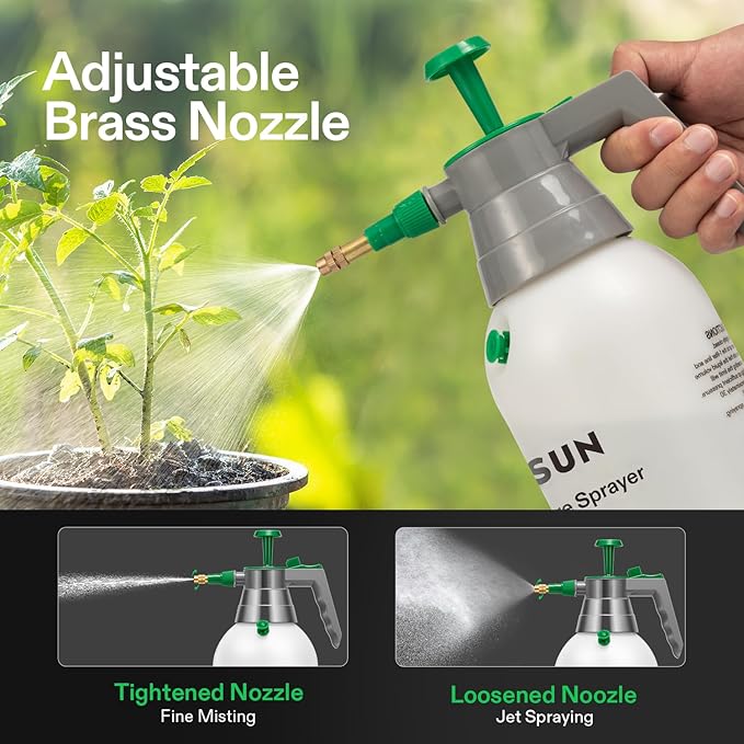 VIVOSUN 2-Pack 5 Tier Vertical Gardening Stackable Planter and 0.5Gal Handheld Garden Sprayer, 2L Pump Sprayer, 68 Oz Water Spray Bottle with Safety Valve, Adjustable Nozzle