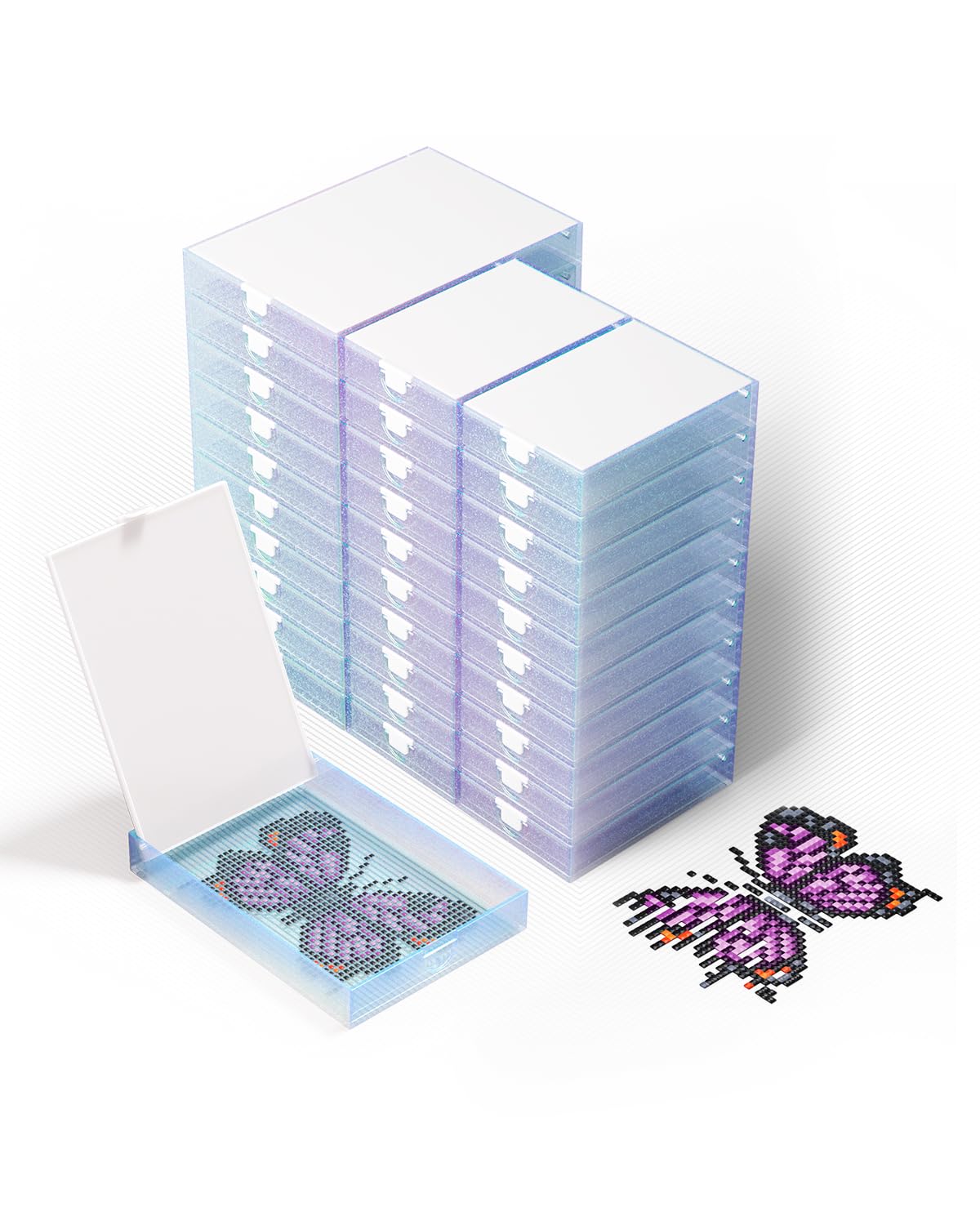 CATEARED Diamond Art Storage 2-in-1 Stackable Diamond Art - Image 1