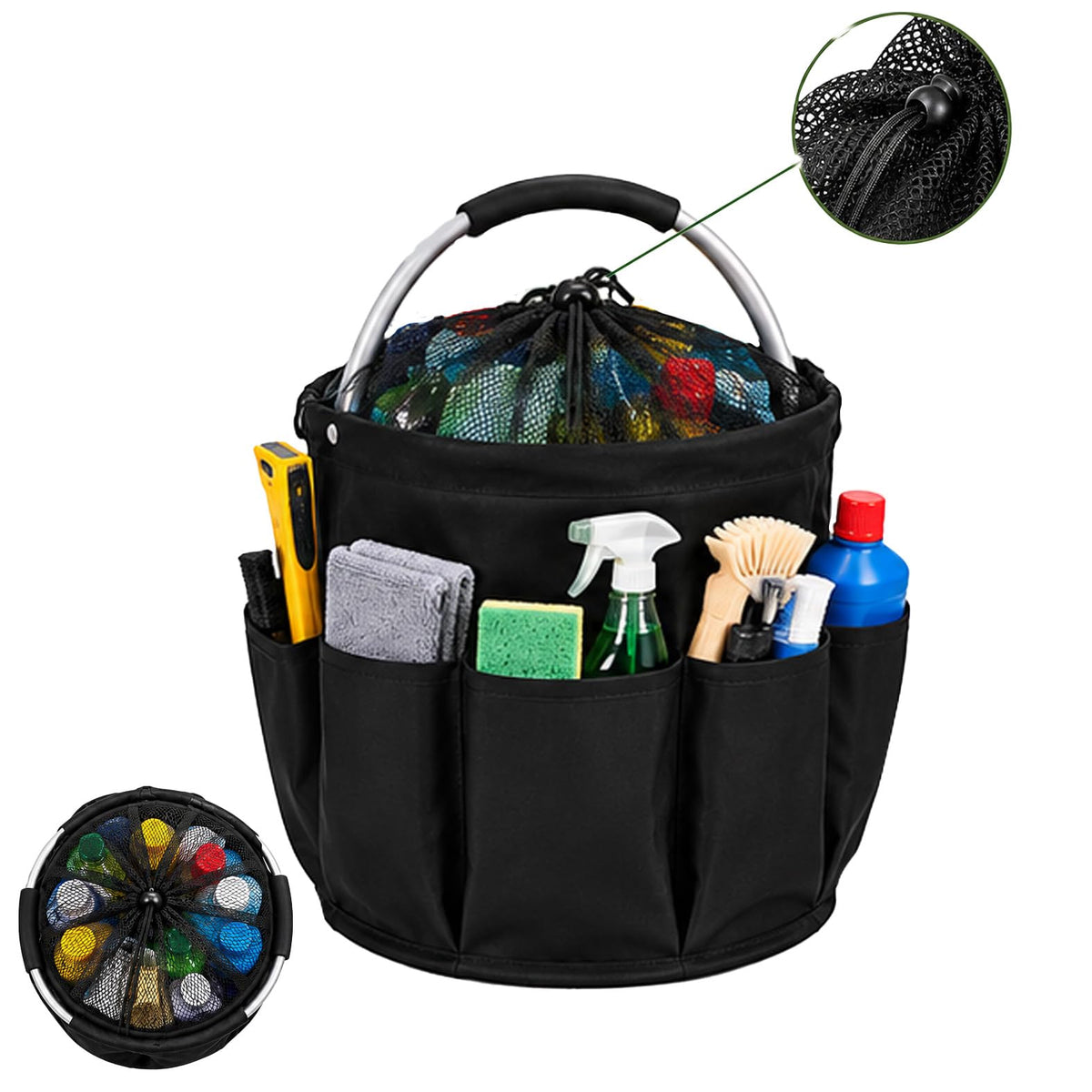 Cleaning Caddy with Handle,Cleaning Tool Supplies Organizer - Image 1