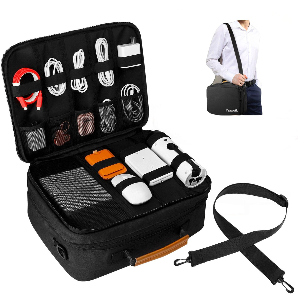 Extra Large Electronics Organizer Travel Case, Cable | All Products - Image 1