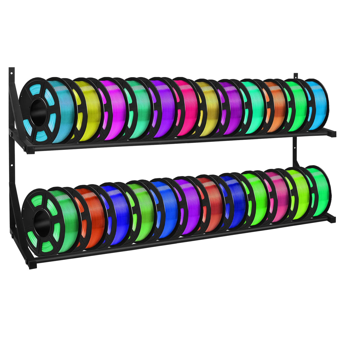 Upgrade 3D Printer Filament Storage Rack - Holds 24 Rolls - Image 1