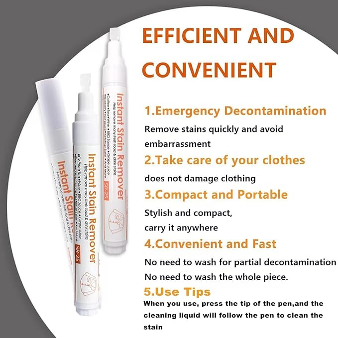 3PCS New Bleach Pen,Portable Travel Bleach Pen for Clothing Stain Removal,Clothes Stain Remover Pen Grease Stain Remover Wash Free Laundry Clean Pen Instantly Remove Stains