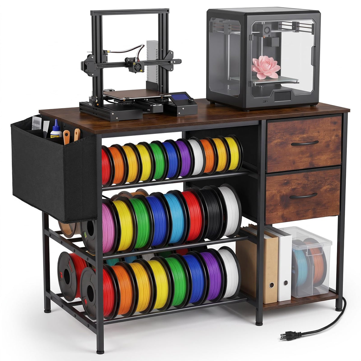 3D Printer Stand with Filament Storage Rack - Image 1