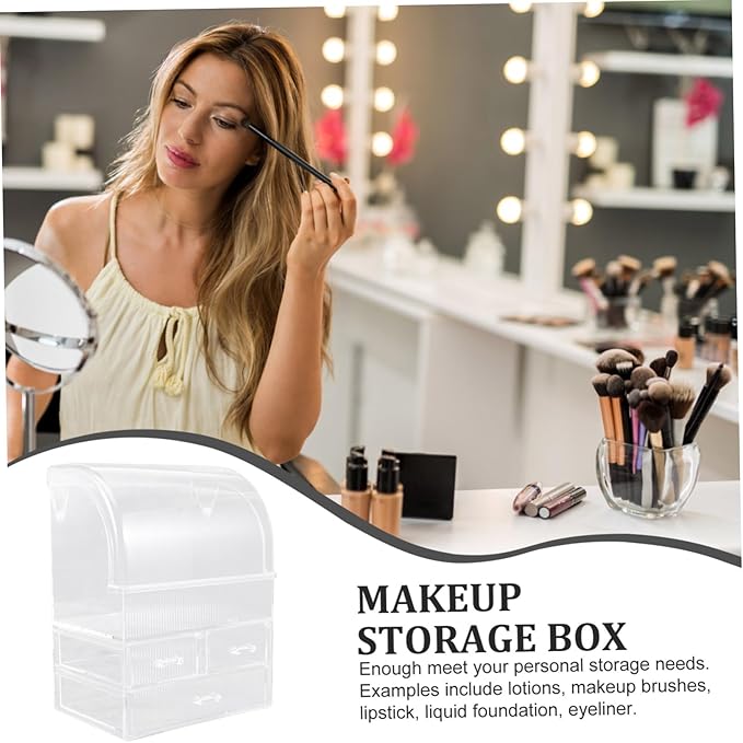 FRCOLOR Makeup Storage Box Drawers Acrylic Makeup Organizer Desktop Storage Bin for Organizing Multi-functional for Jewelry Accessories