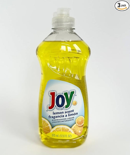 Joy Non-Ultra Dish Liquid 12.6Oz Lemon Scent (Package May Vary) Pack of 3