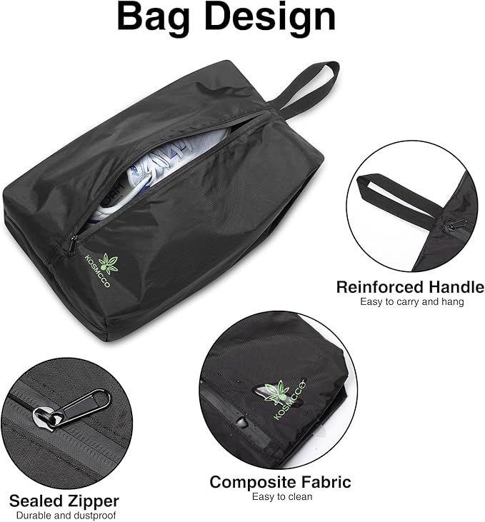 2Pcs Smell Proof Cleat Bag - Athletic Soccer & Golf Shoe Bag for Smelly Cleats and Gym Shoes | Durable, Water-Resistant, and Easy to Clean