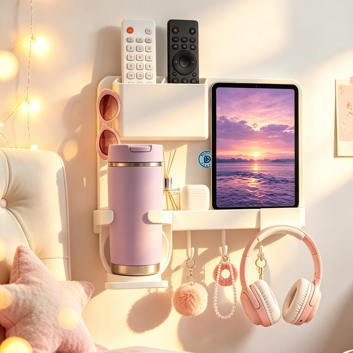Floating Shelves for Bedside Shelf, Stick On No Drill Wall Shelf - Image 1